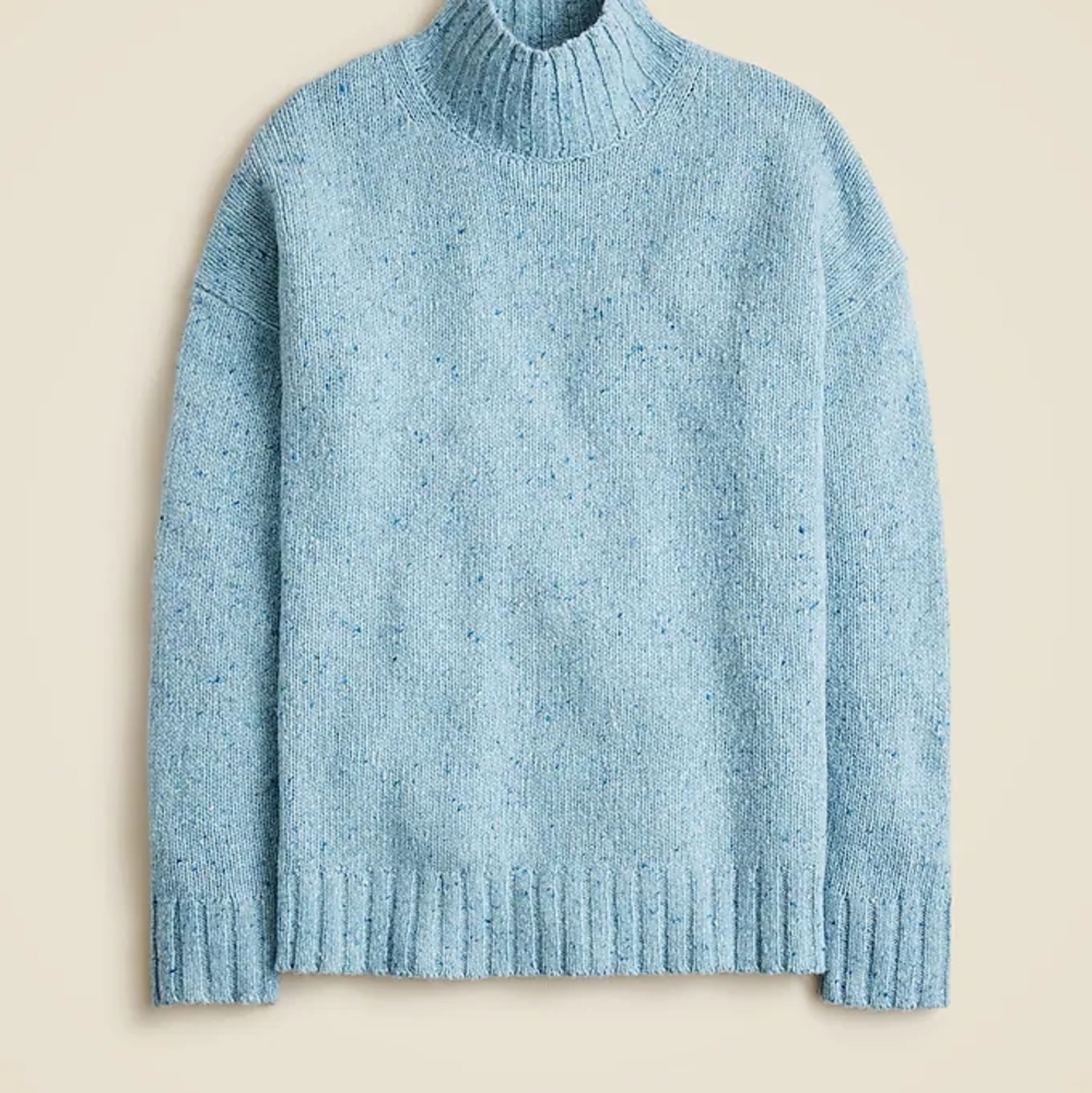 Women's Blue Turtleneck Sweater
